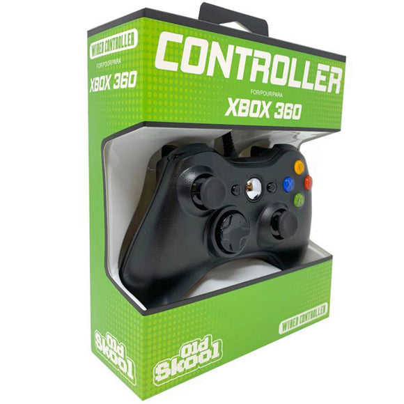 Black Wired Xbox 360 Controller [Old Skool] (Xbox 360)