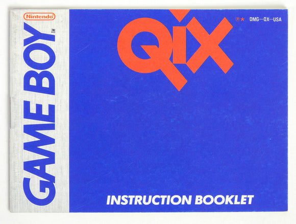 Qix [Manual] (Game Boy)