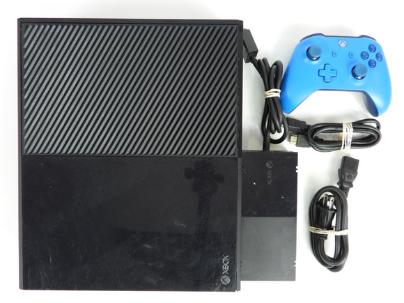 Black Xbox One 500 GB System + Blue Xbox One Controller (Xbox One)