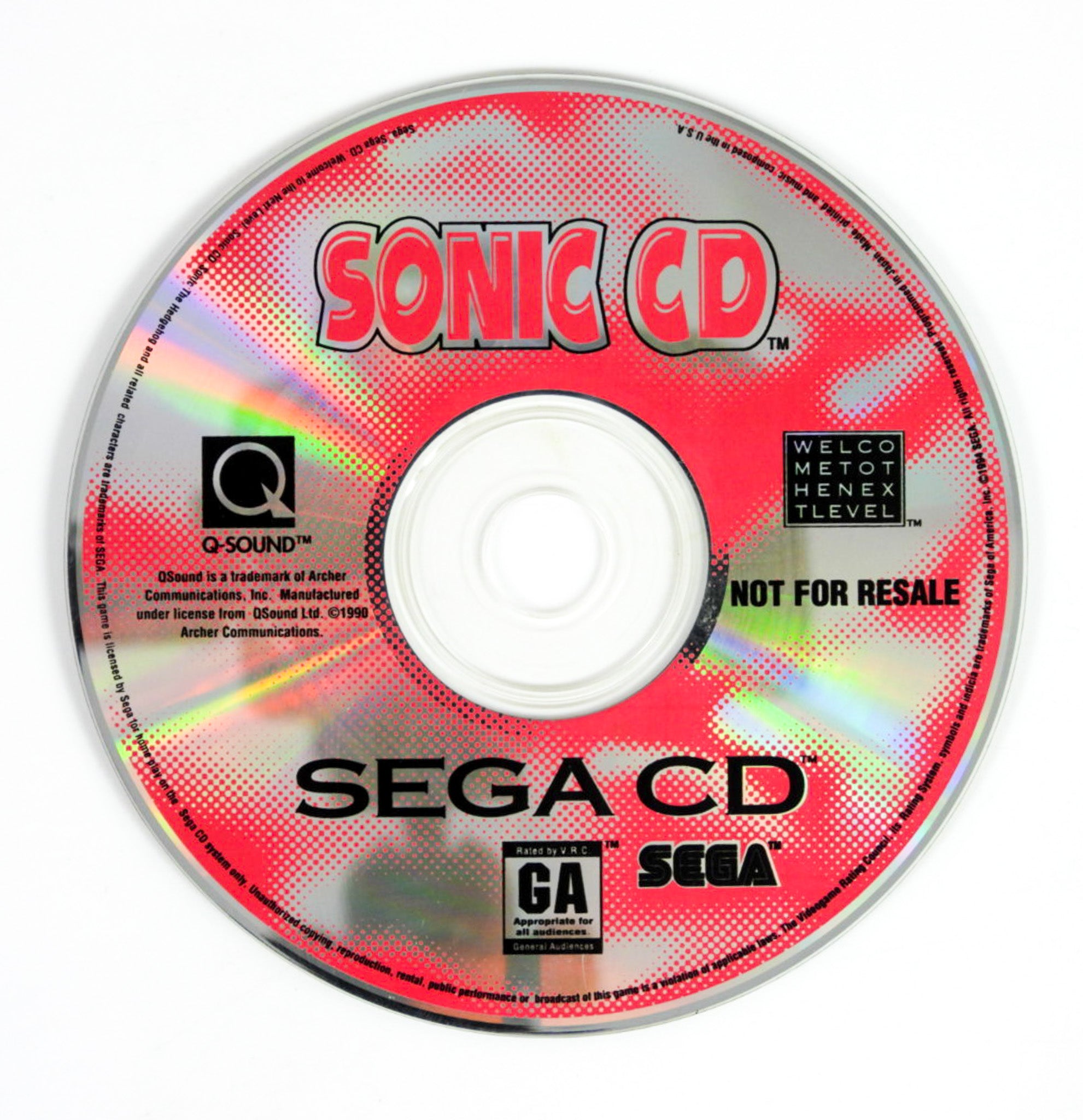 SEGA！NEOSONICARTS／ CD Sonic CD Sega CD LOOSE – Orbit DVD