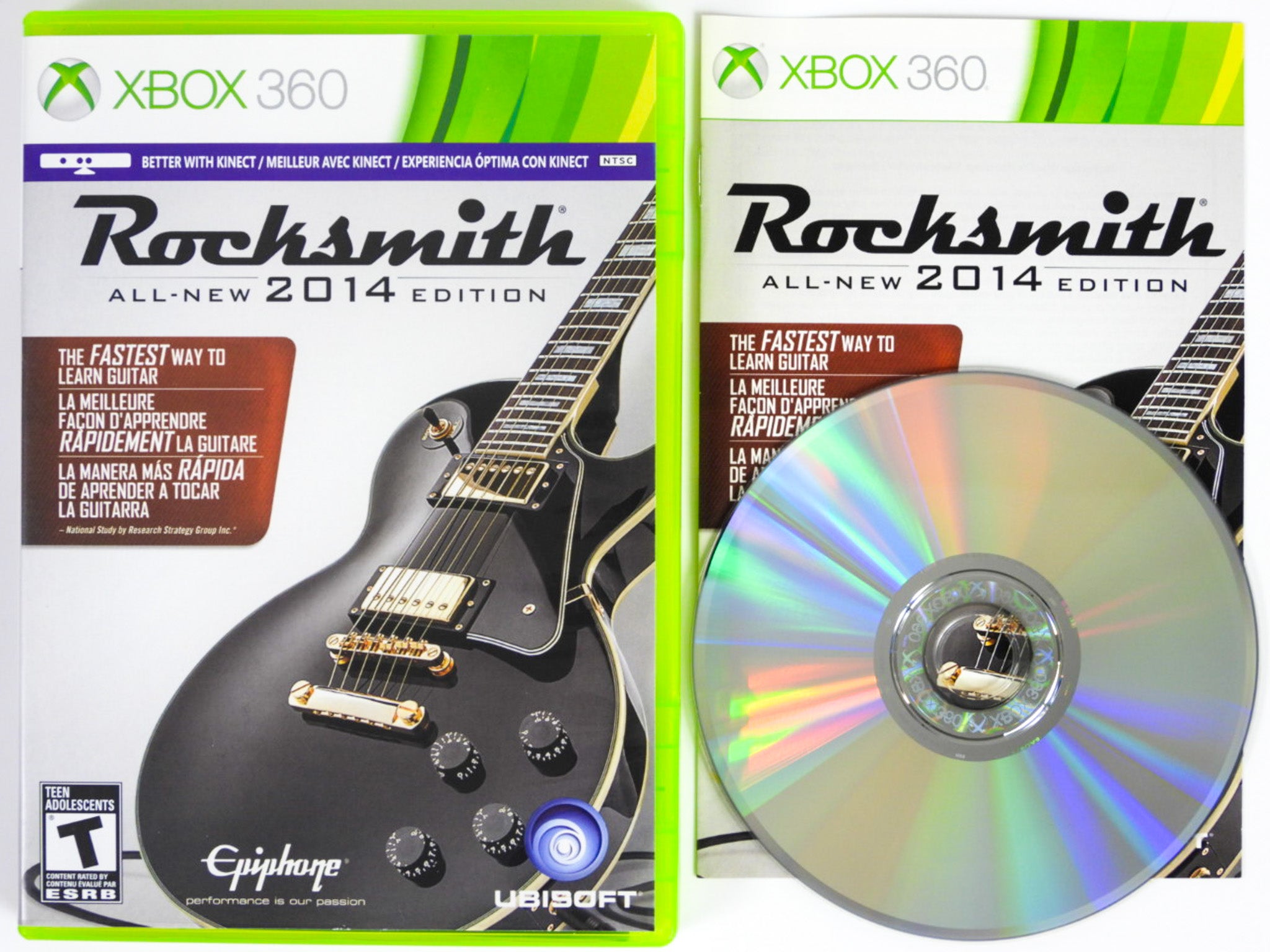 Rocksmith 2014 Edition (Microsoft Xbox 360) TESTED With Manual