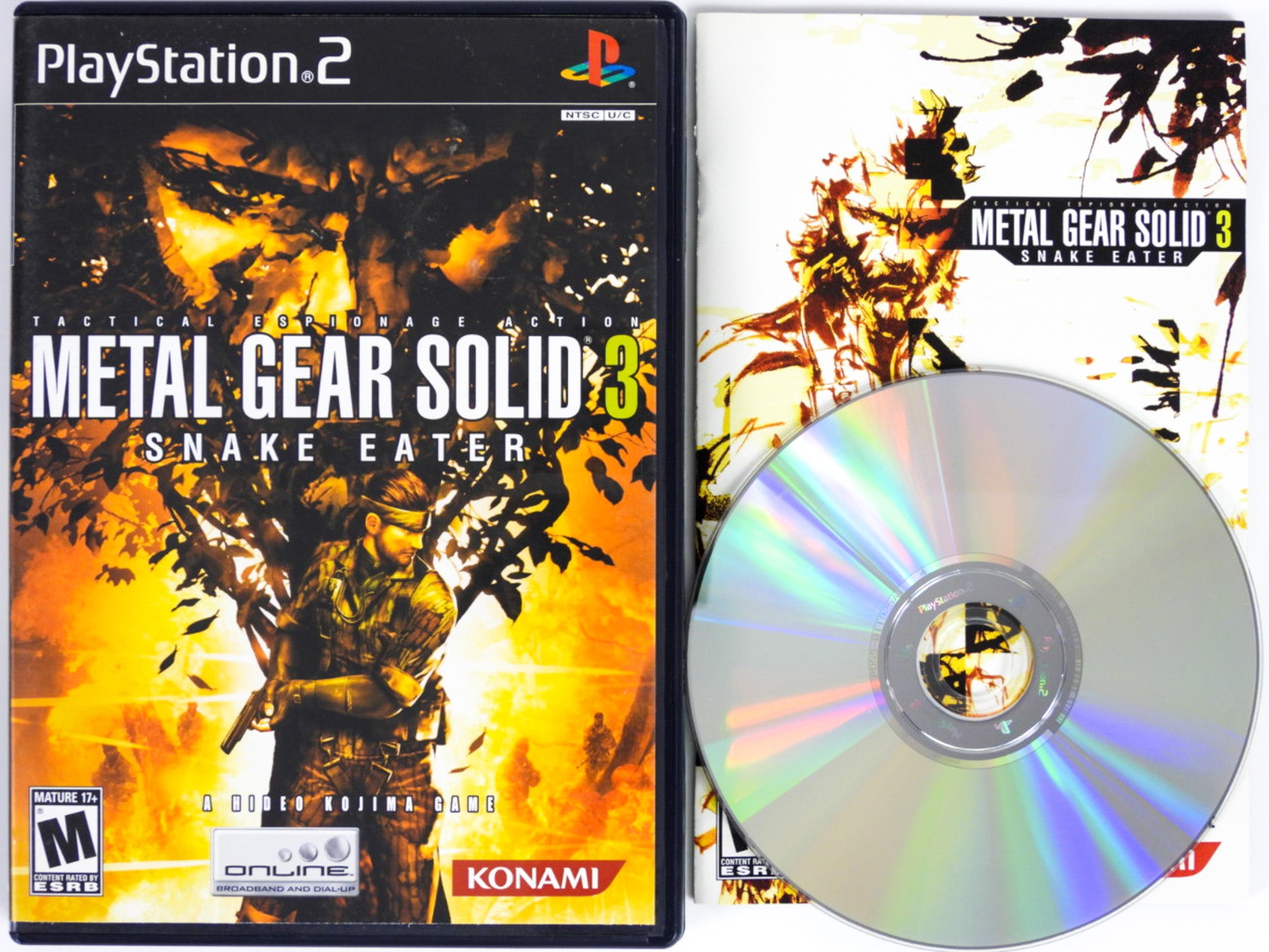 Metal Gear Solid 3 Snake Eater PS2 Game With Manual 83717200734