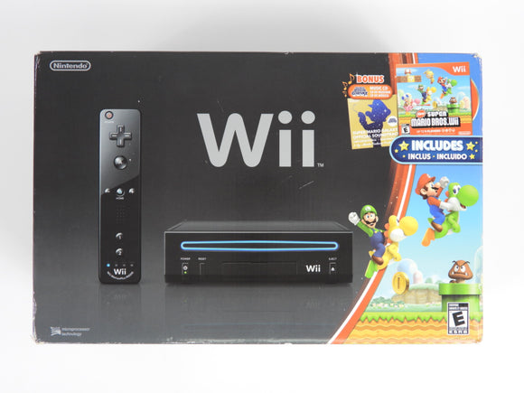 Black Wii system [New Super Mario Bros. Wii Bundle] [RVL-101