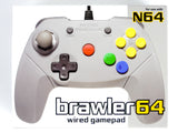 Gray Brawler 64 Gamepad Next Gen N64 Controller [Retro Fighters] (Nintendo 64 / N64)