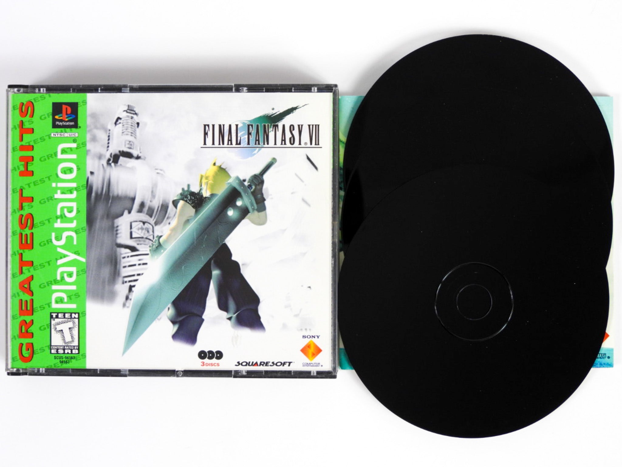 Final Fantasy VII Misprint Greatest Hits Playstation PS1 RetroMTL final-fantasy-vii-misprint-greatest-hits-playstation-ps1-retromtl