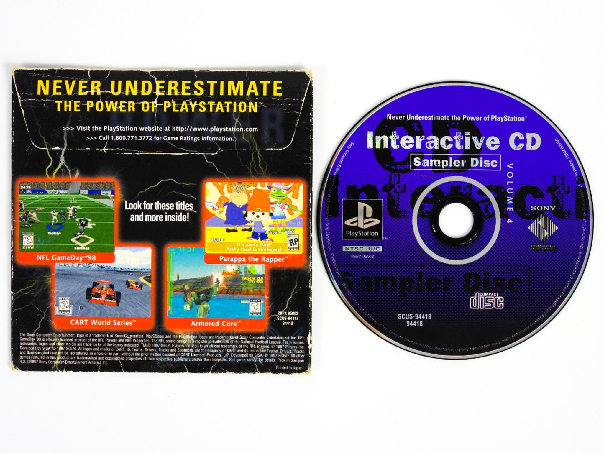 cd sampler playstation interactive games