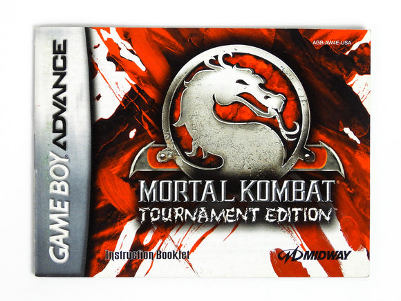 Mortal Kombat Tournament Edition [Manual] (Game Boy Advance / GBA)