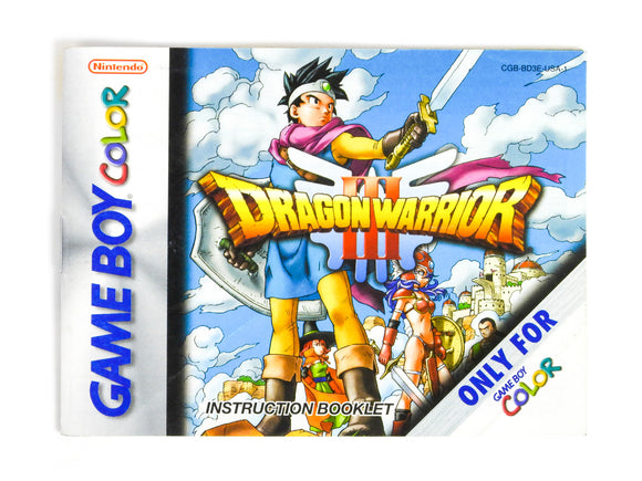 Dragon Warrior III [Manual] (Game Boy Color)