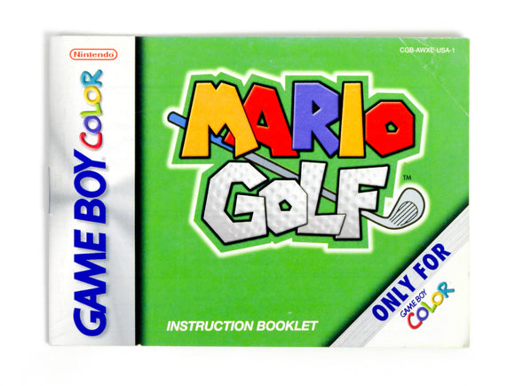 Mario Golf [Manual] (Game Boy Color)