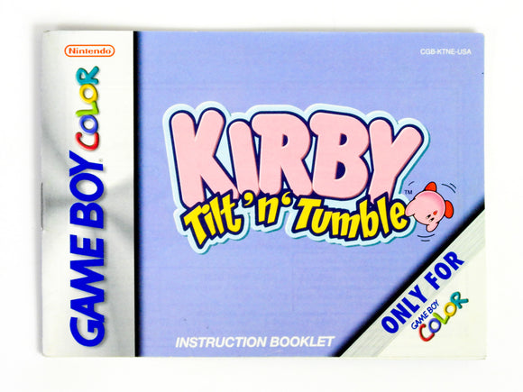 Kirby Tilt And Tumble [Manual] (Game Boy Color)