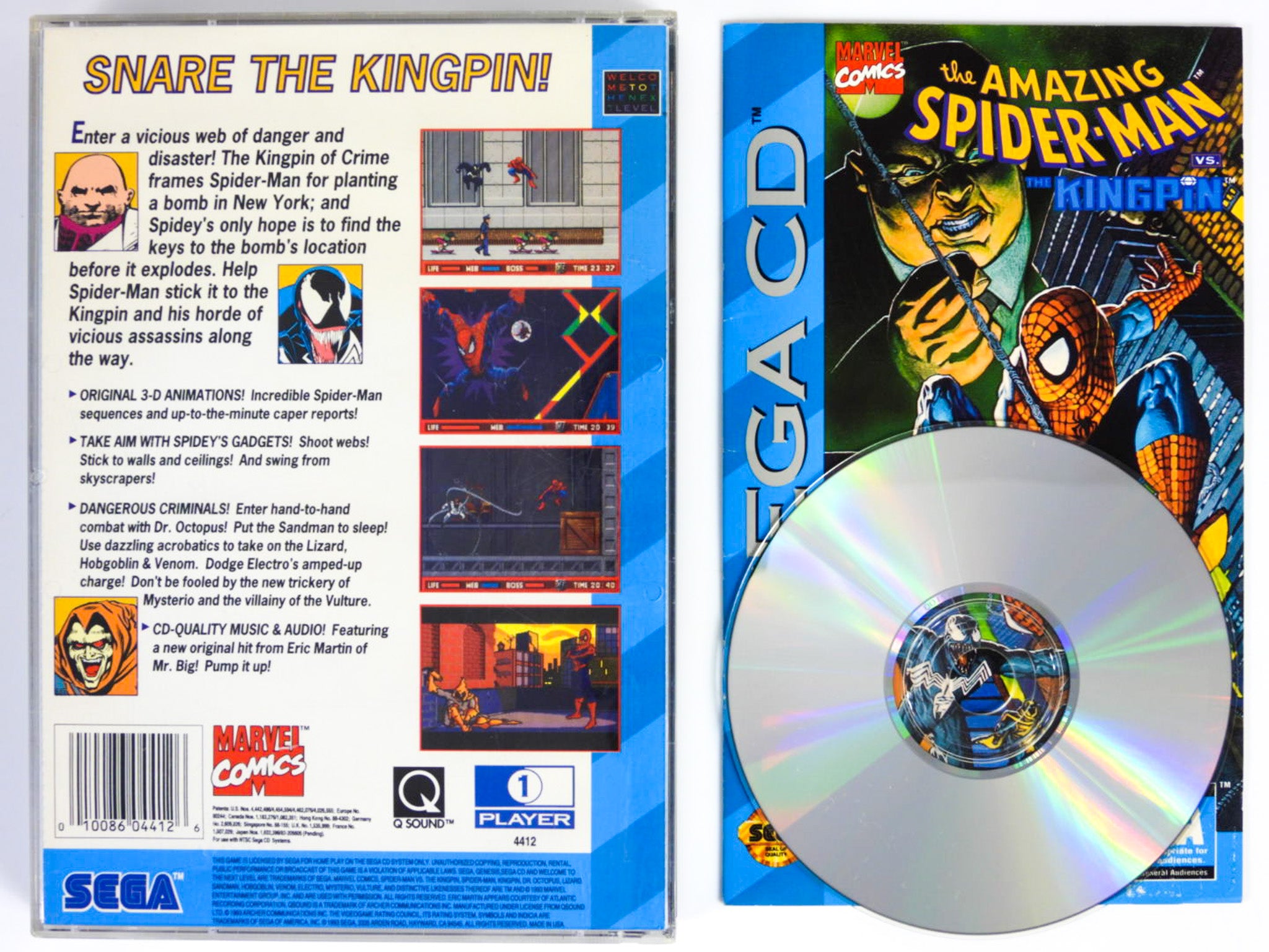 Amazing Spider-Man vs store The Kingpin for Sega CD