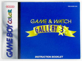 Game And Watch Gallery 3 [Manual] (Nintendo Game Boy Color / GBC)
