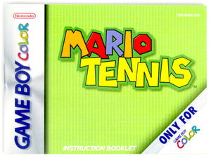 Mario Tennis [Manual] (Game Boy Color)