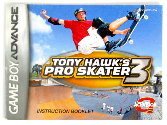 Tony Hawk 3 [Manual] (Game Boy Advance / GBA)