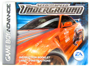 Need For Speed Underground [Manual] (Game Boy Advance / GBA)