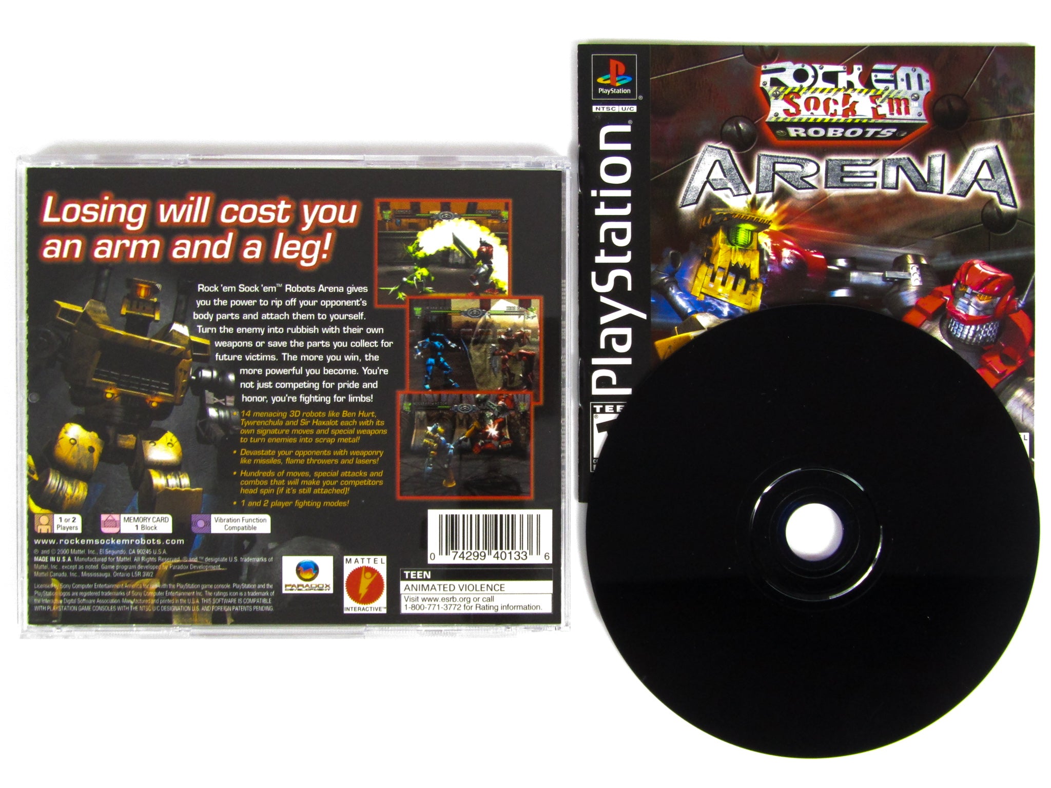 Ps1 Rocks Rock Em Sock Em Robots Arena (PlayStation / PS1) – Retro MTL