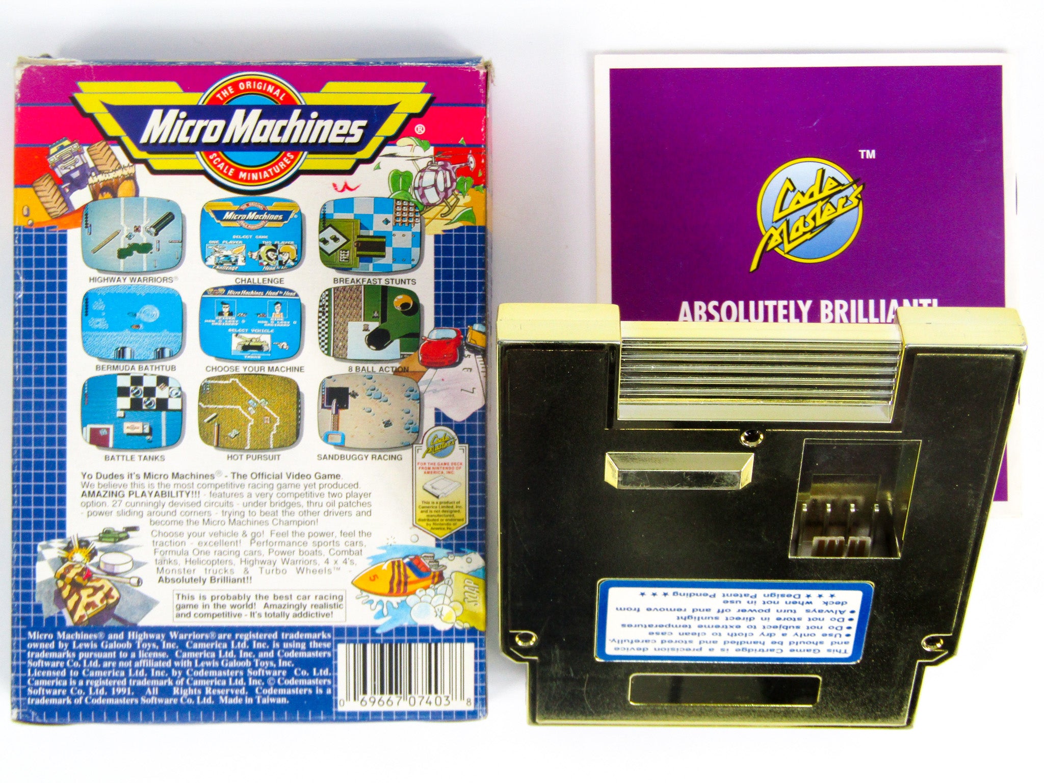 Micro Machines Nintendo NES Classic Racing Game Micro Machines Nintendo NES Classic Racing Game
