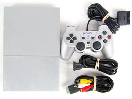 PlayStation 2 System Slim [SCPH-9000x] Silver with 1 Assorted Controller (PS2)