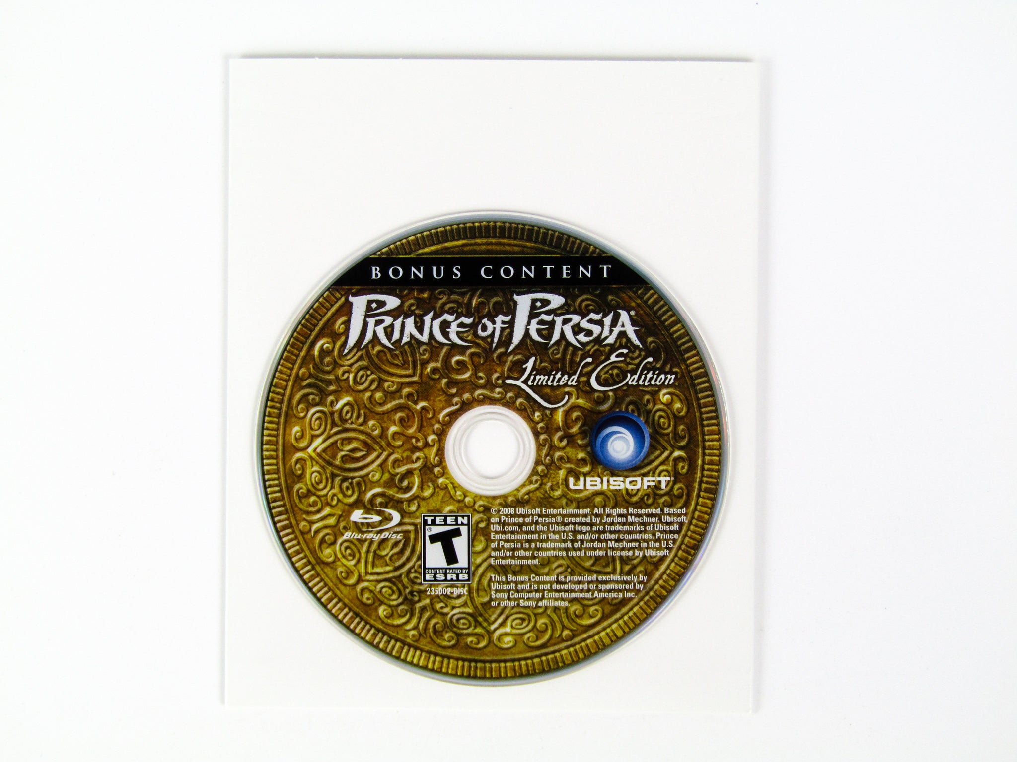 Prince of Persia Limited factory Edition For Playstation 3