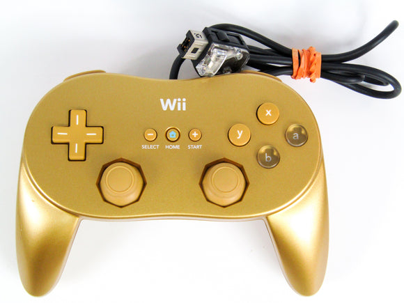 Gold Wii Classic Controller Pro (Nintendo Wii)