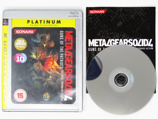 metal gear solid 4 platinum Metal Gear Solid 4: Gun Of The Patriots [Platinum] [PAL] (PlayStation –  Retro MTL