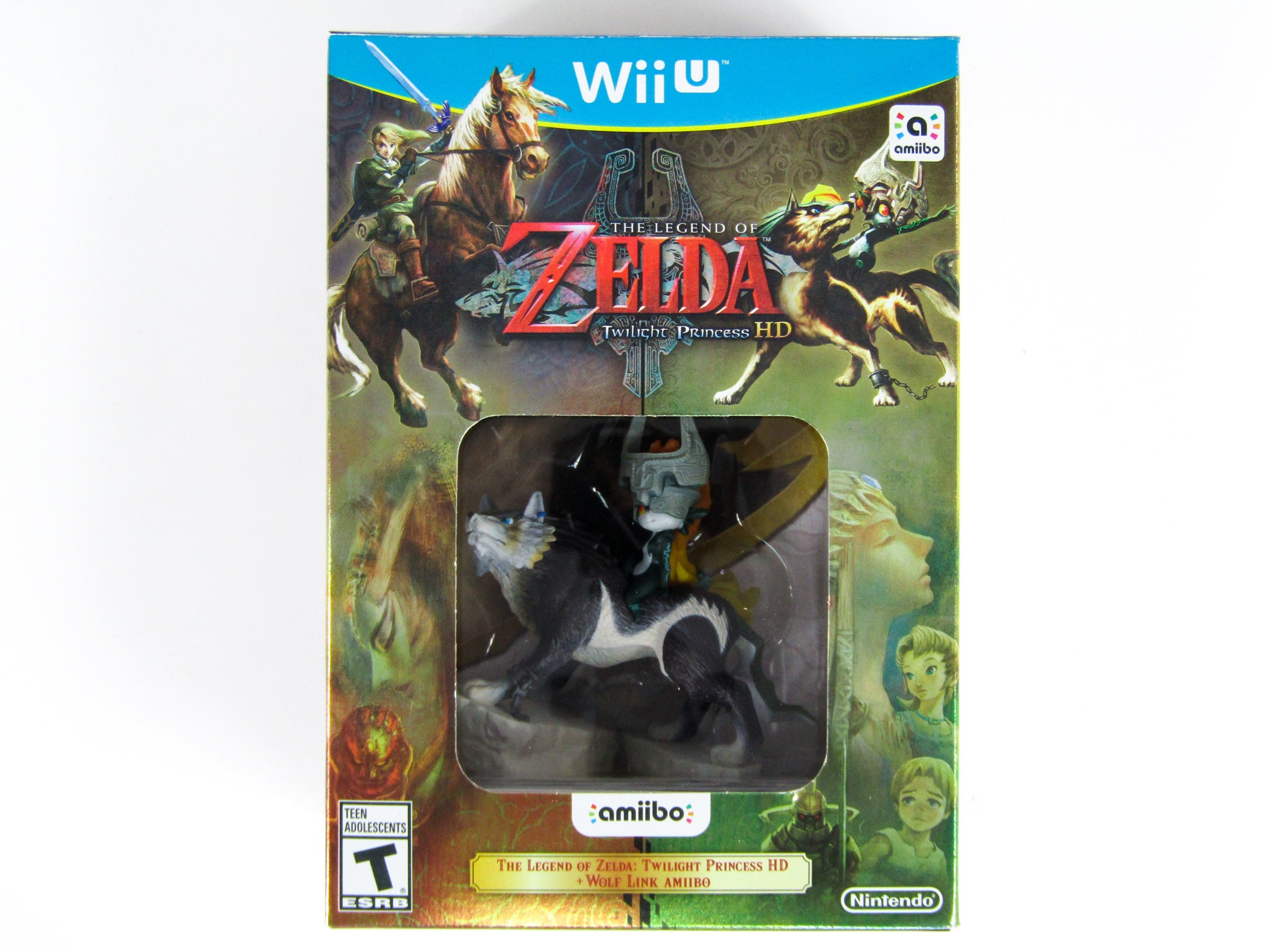 Legend of Zelda Twilight Princess + Wolf Link Amiibo Bundle For good Nintendo Wii U