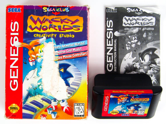 Wacky Worlds Creativity Studio [Cardboard Box] (Sega Genesis)