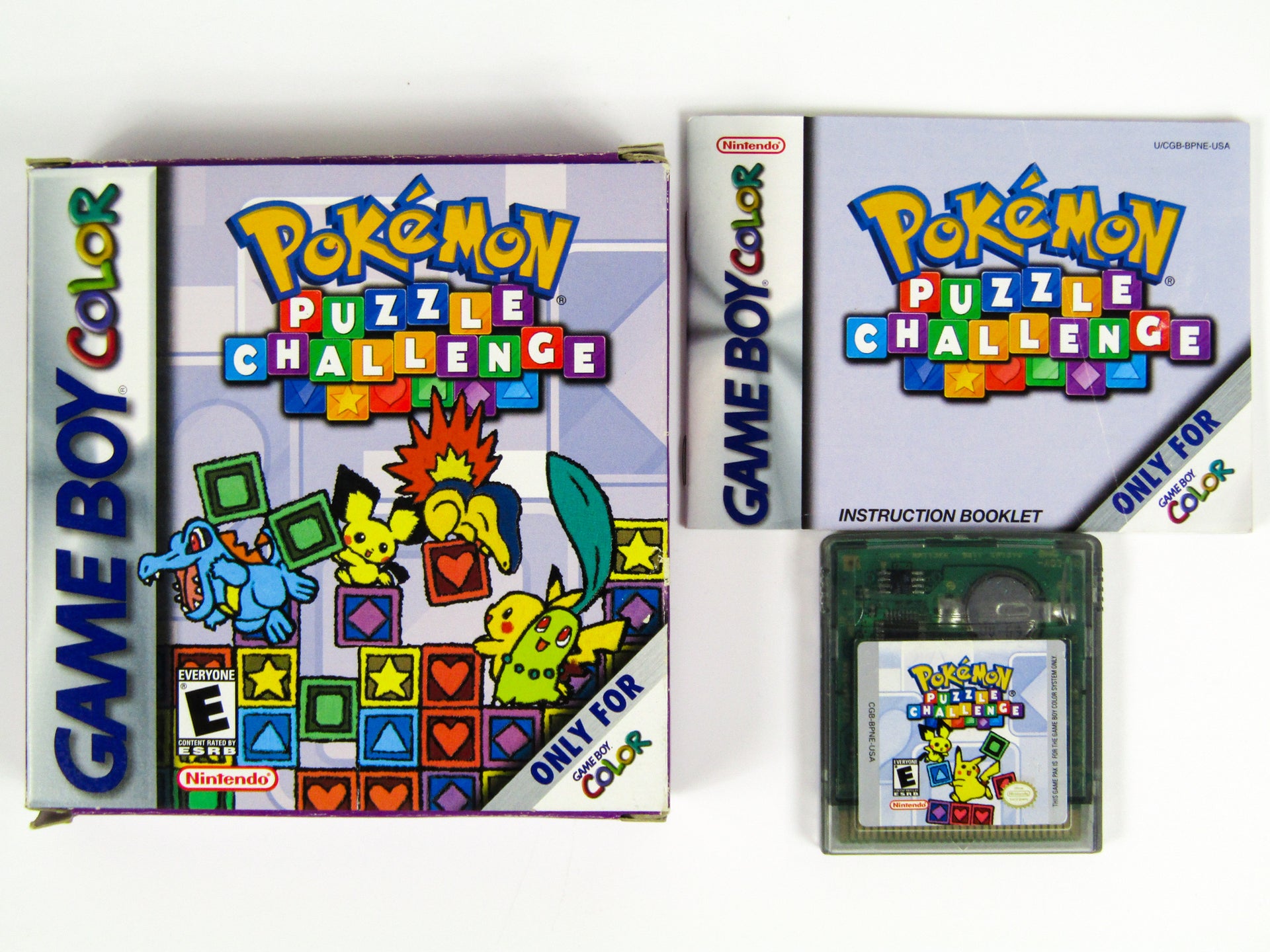 Notice Jeu Pokémon Puzzle Challenge – GameBoy Color – Officielle Et Rare (TBE)