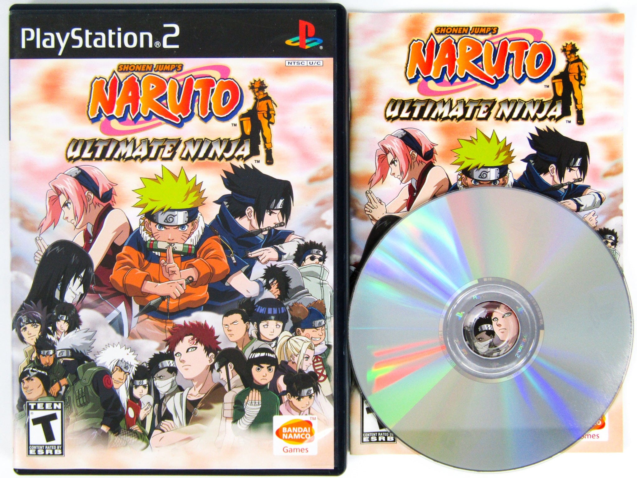 Naruto Ultimate Ninja Manual & Cover (NTSC) (PS2) : Bandai Namco