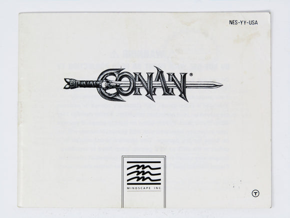 Conan The Mysteries Of Time [Manual] (Nintendo / NES)