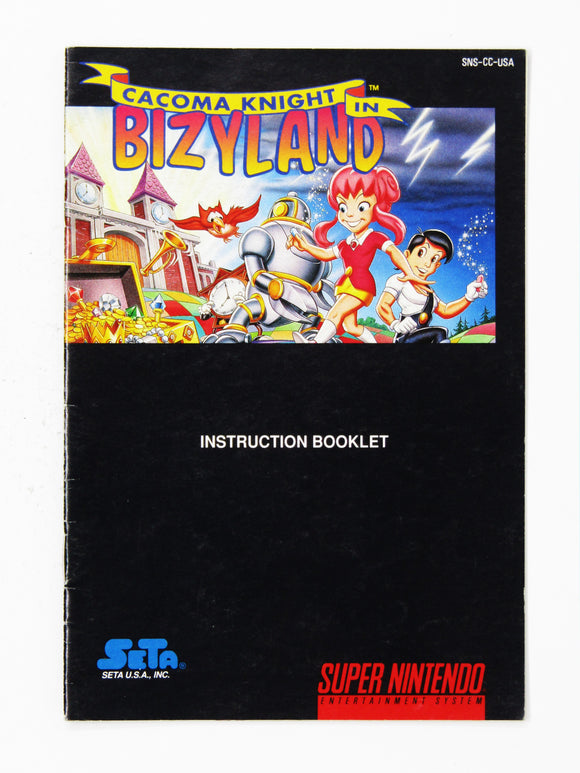 Cacoma Knight In Bizyland [Manual] (Super Nintendo / SNES)