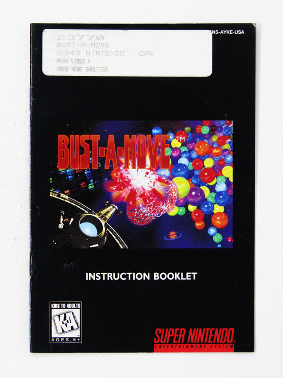 Bust-A-Move [Manual] (Super Nintendo / SNES)
