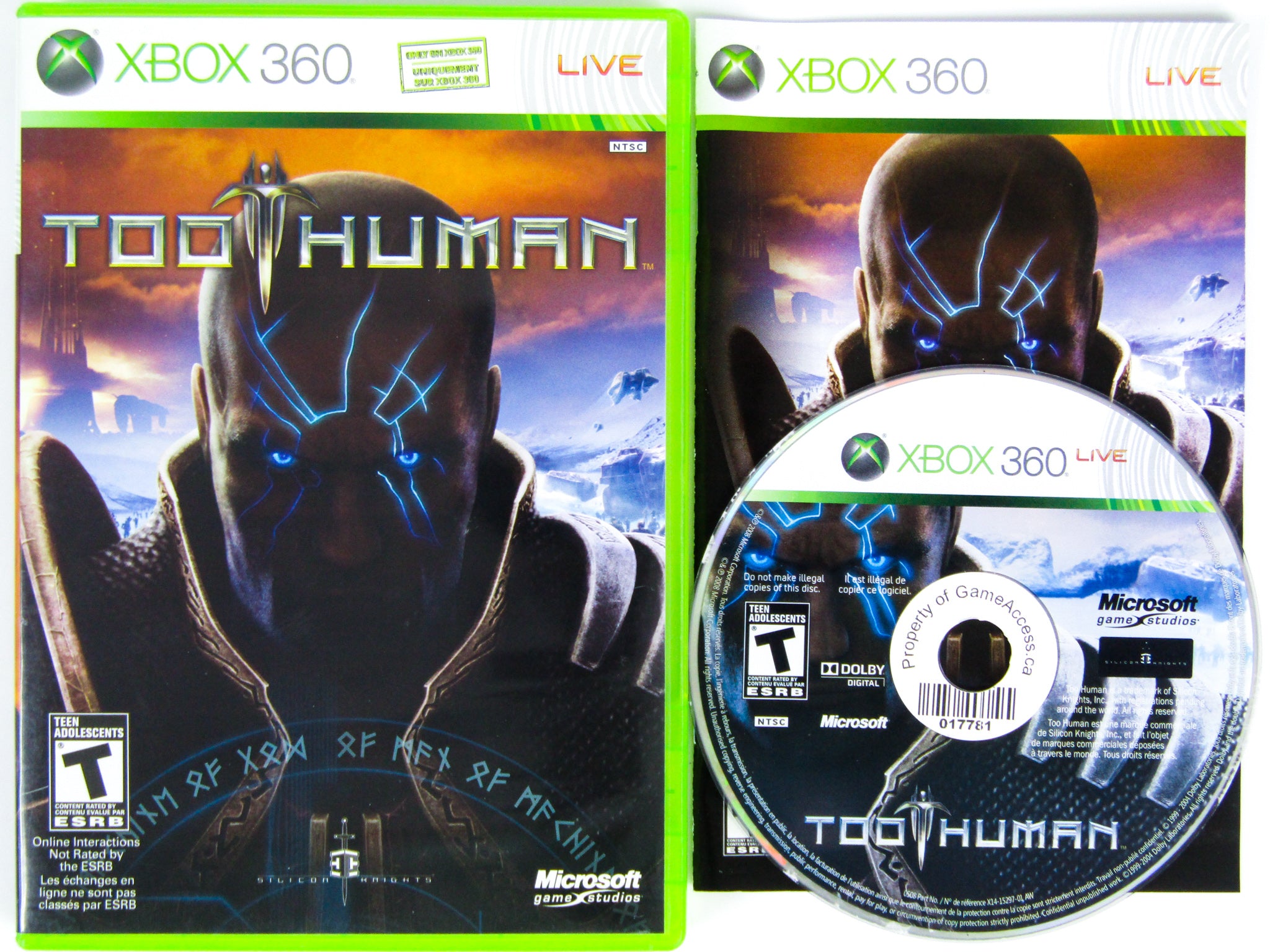 Xbox 360 Inhuman Too Human (Xbox 360) – Retro MTL
