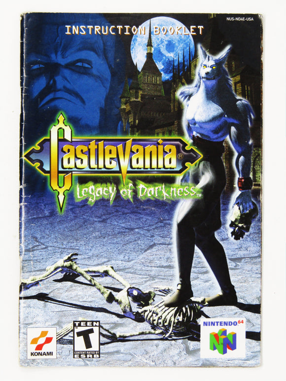 Castlevania Legacy Of Darkness [Manual] (Nintendo 64 / N64)