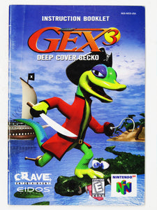 Gex 3: Deep Cover Gecko [Manual] (Nintendo 64 / N64)
