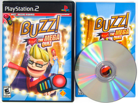 Buzz The Mega Quiz Playstation 2 PS2 RetroMTL Buzz The Mega Quiz Playstation 2 PS2 RetroMTL
