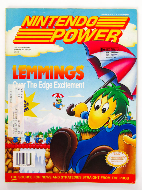 Lemmings [Volume 37] [Nintendo Power] (Magazines)