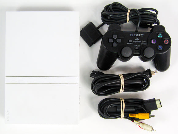 PlayStation 2 System Slim White with 1 Unassorted Controller (PS2)