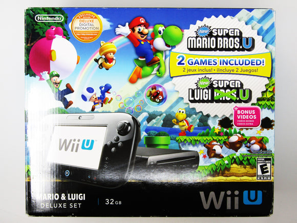 Black Wii U System Deluxe 32GB [Mario & Luigi Edition] (Nintendo Wii U)