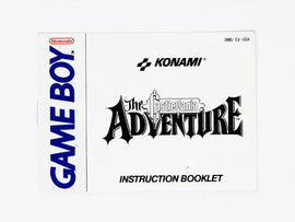 Castlevania Adventure [Manual] (Nintendo Game Boy)