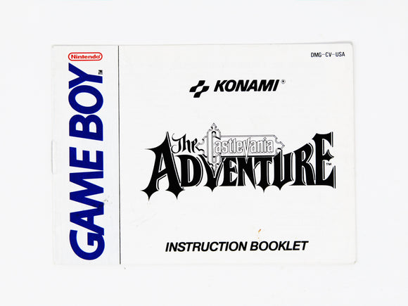 Castlevania Adventure [Manual] (Game Boy)