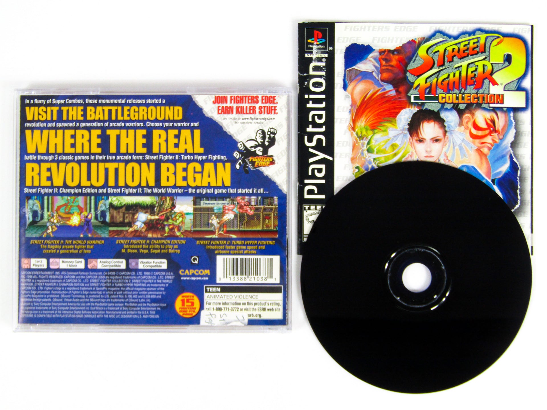 Street Fighter 2 Collection White Label Sur PS1 - Complet PAL - Comme Neuf