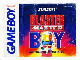 Blaster Master Boy [Manual] (Nintendo Game Boy)