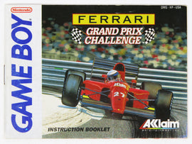 Ferrari Grand Prix Challenge [Manual] (Nintendo Game Boy)
