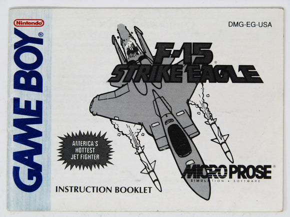 F-15 Strike Eagle [Manual] (Game Boy)
