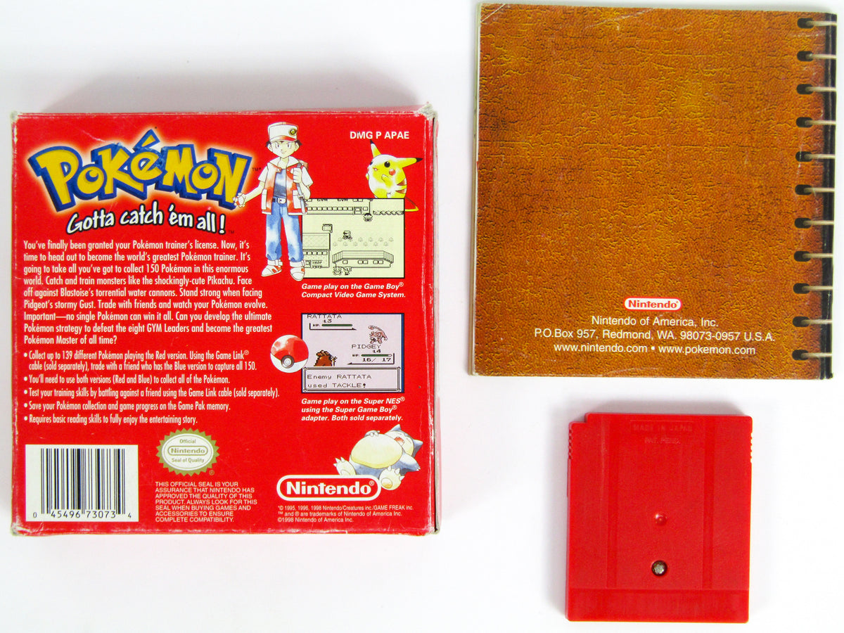 Red Shell Gameboy Pokemon Pokemon Red (Game Boy) – RetroMTL