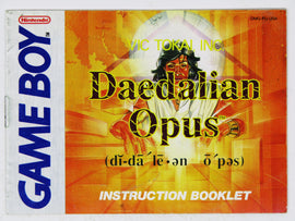 Daedalian Opus [Manual] (Nintendo Game Boy)