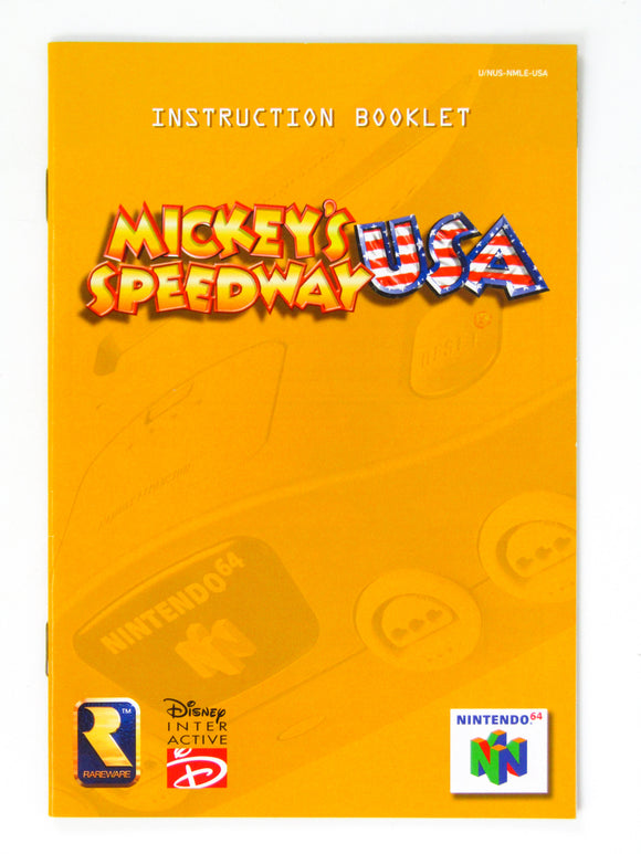 Mickey's Speedway USA [Manual] (Nintendo 64 / N64)