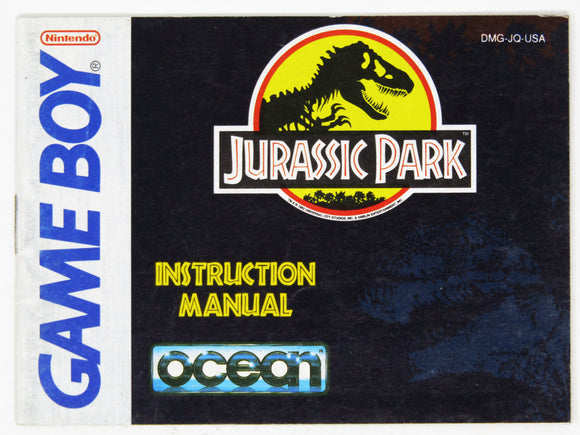 Jurassic Park [Manual] (Game Boy)
