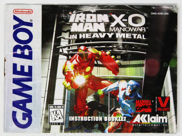 Iron Man X-O Manowar In Heavy Metal [Manual] (Game Boy)